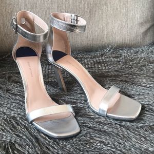 Stuart Weitzman 100 Square Toe Nudist Sandal